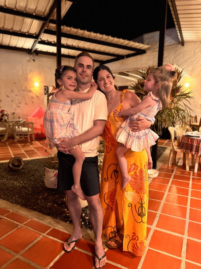Clark Wells with his family